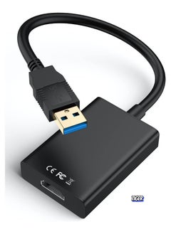 USB to HDMI Adapter – HD 1080P Video Graphics Cable for Multiple Monitors, USB 3.0/2.0 to HDMI Audio Video Adapter for PC, Laptop, Projector, Monitor, HDTV – Windows Compatible, Easy Setup