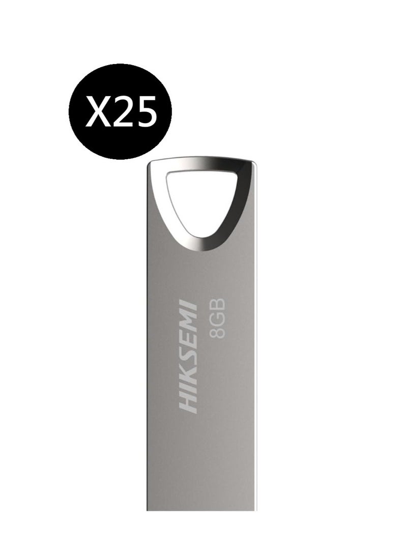 HIKSEMI Bundle Of 25 Metal 8GB USB Flash Drive, HS-USB-M200