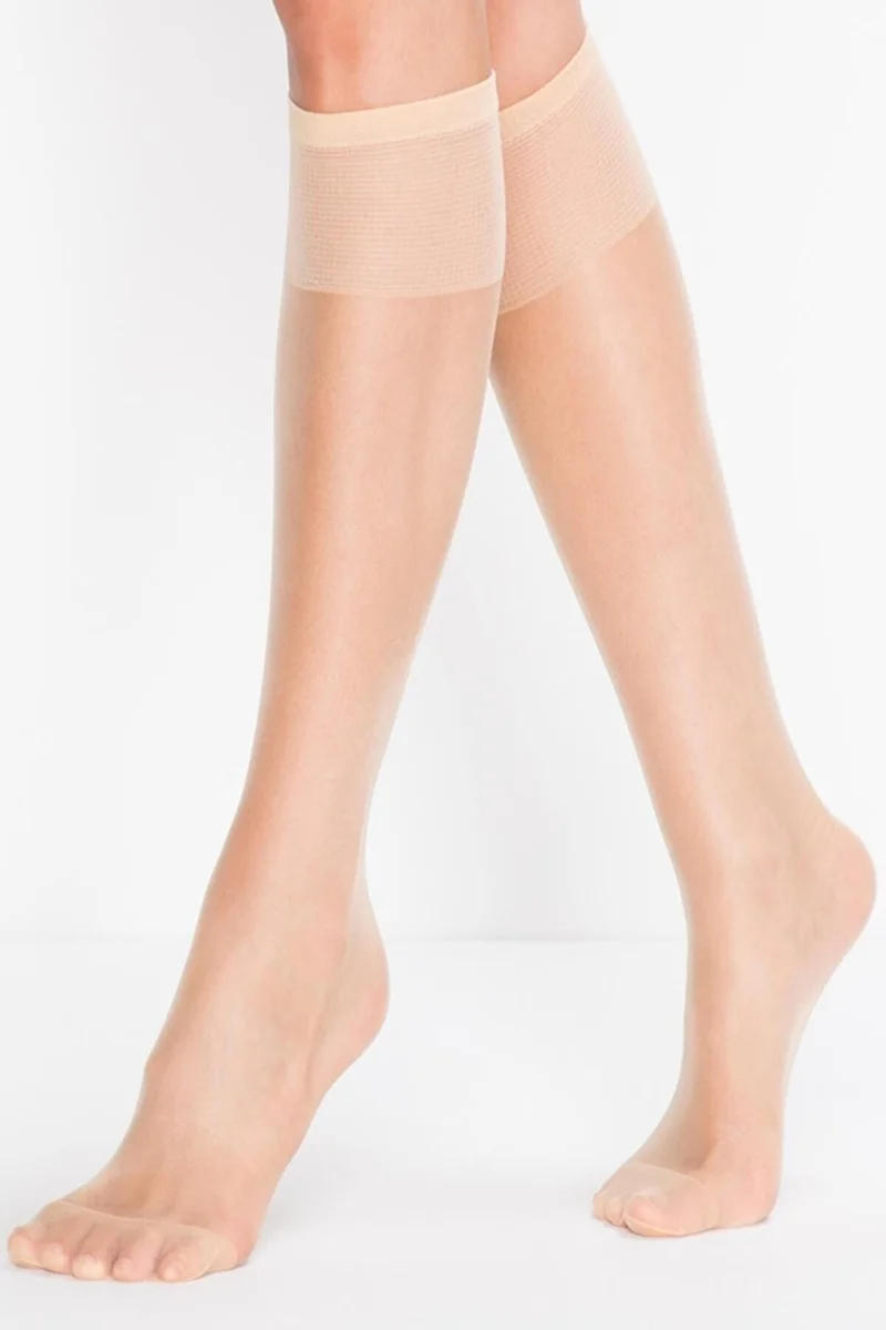 موجدي Women's 20 Denier Thin Knee High Socks-51-Sahra