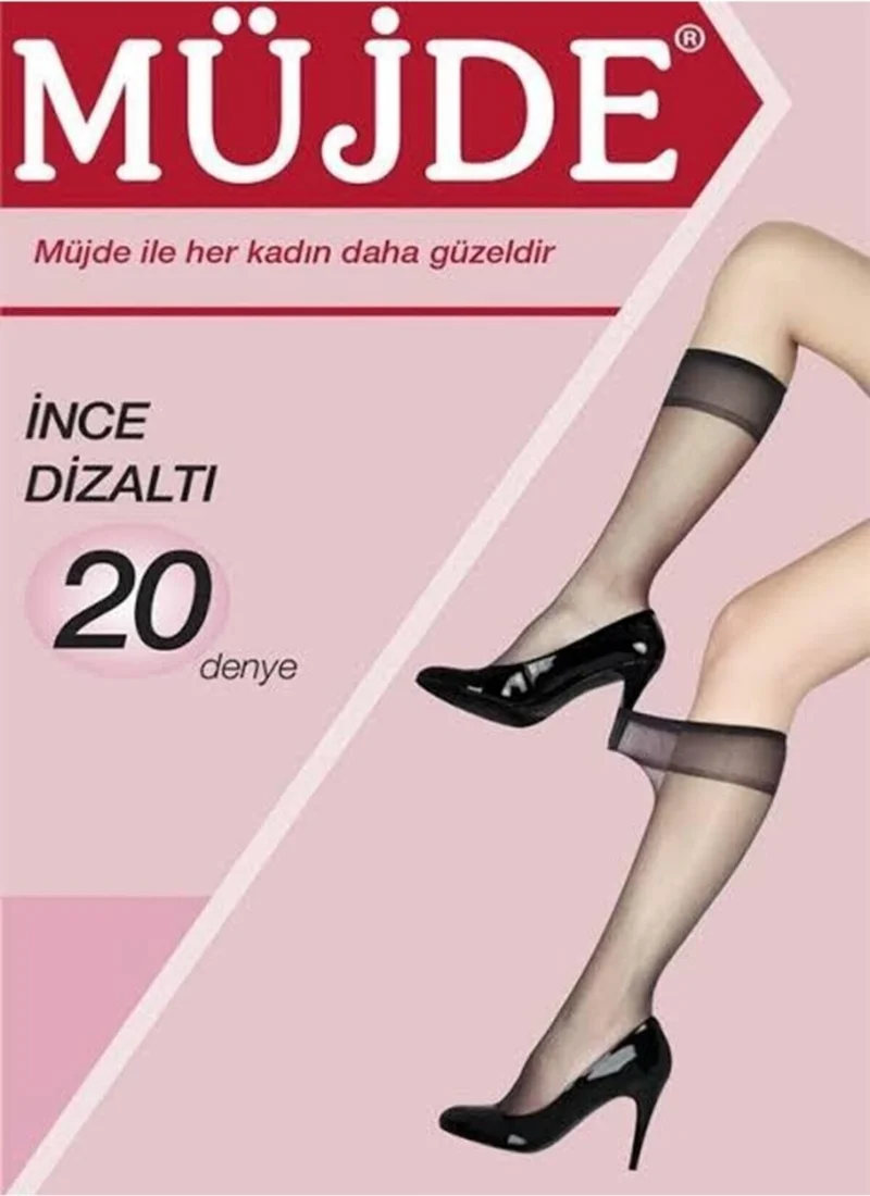 موجدي Women's 20 Denier Thin Knee High Socks-51-Sahra