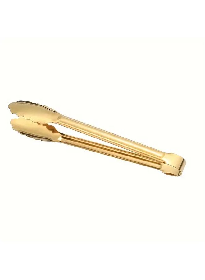 Golden Stainless Steel Buffet Tongs Non Slip Ergonomic Handle Dishwasher Safe - Image 5