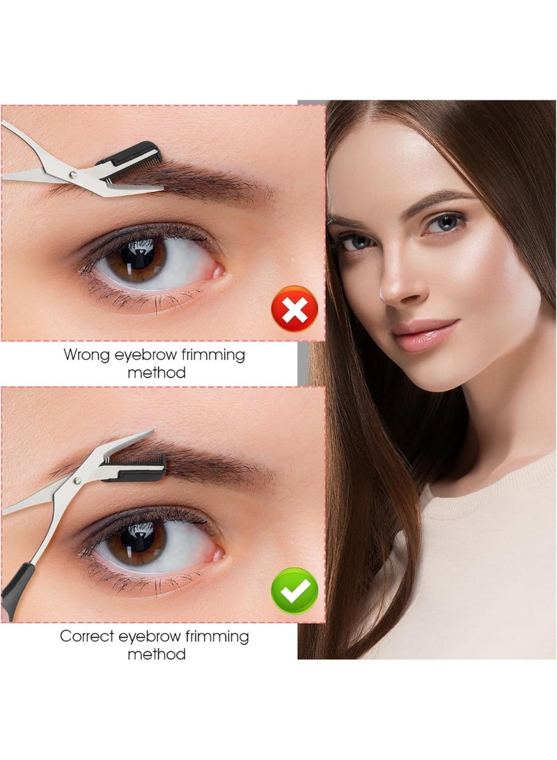 KIKI 2Pcs Professional Eyebrow and Beard Trimming Scissors with Built-In Comb – Precision Scissors with Ergonomic Non-Slip Handle for Accurate Eyebrow and Beard Grooming – Salon-Quality Personal Care Tool for Men and Women, Easy to Use at Home or in Beauty Salons - Image 5