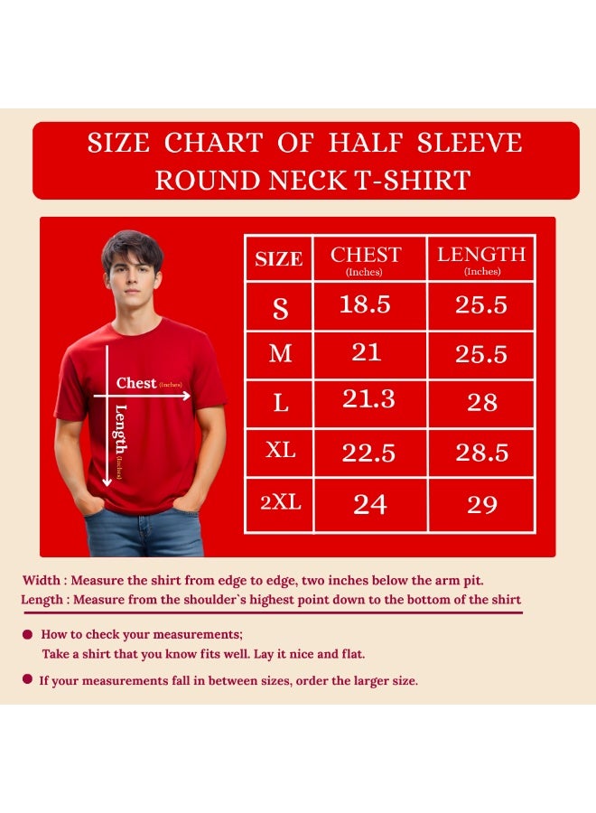 PRINTSHOP4ME Pack of 5 Adult T-Shirts for Men's - Round Neck Short Sleeve Tshirt - 5-Pack Crew Neck Tshirt - Image 3