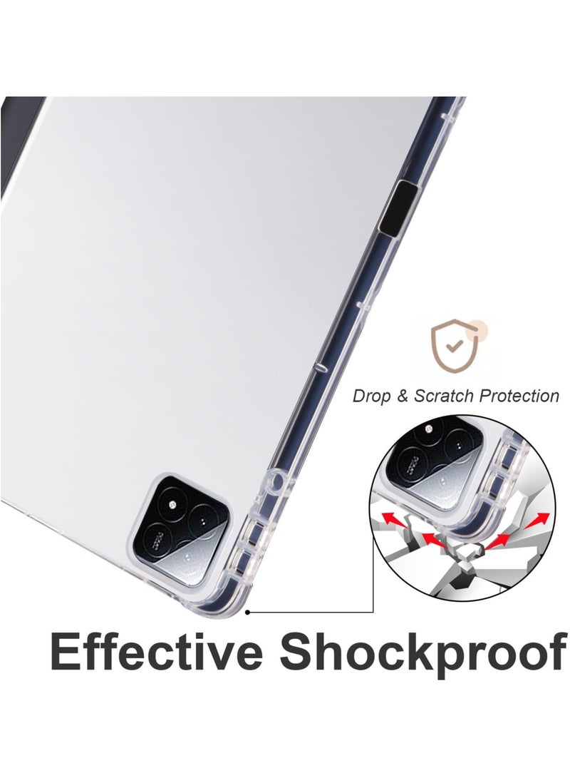 VKL Compatible with Xiaomi Pad 7/Pad 7 Pro 11.2 Inch 2024,Acrylic Transparent and Anti-yellowing Tablet Case,with Pen Slot,Auto Sleep/Wake,Multi-angle Bracket (Black) - Image 5