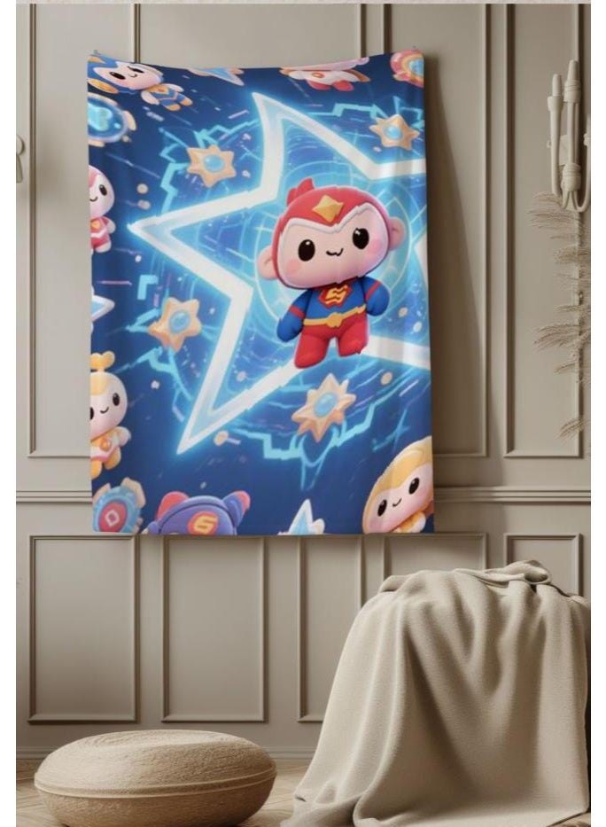 عام بطانية رقيقة من الفانيلا الكرتونية للأطفال والرضع (دافئة ومريحة، ومناسبة للنوم والألعاب) 70 سم * 100 سم - Image 2