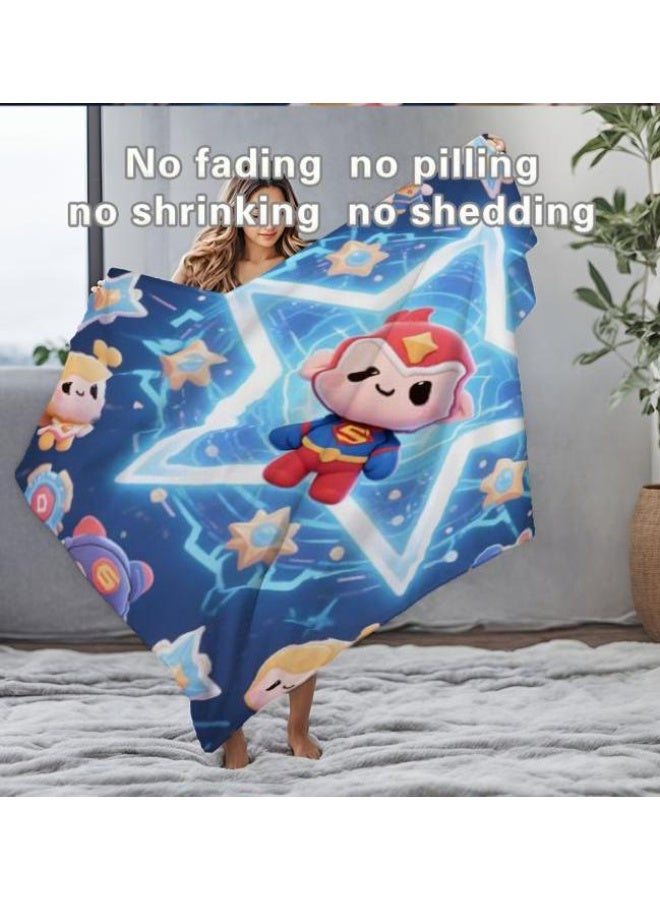 عام بطانية رقيقة من الفانيلا الكرتونية للأطفال والرضع (دافئة ومريحة، ومناسبة للنوم والألعاب) 70 سم * 100 سم - Image 1