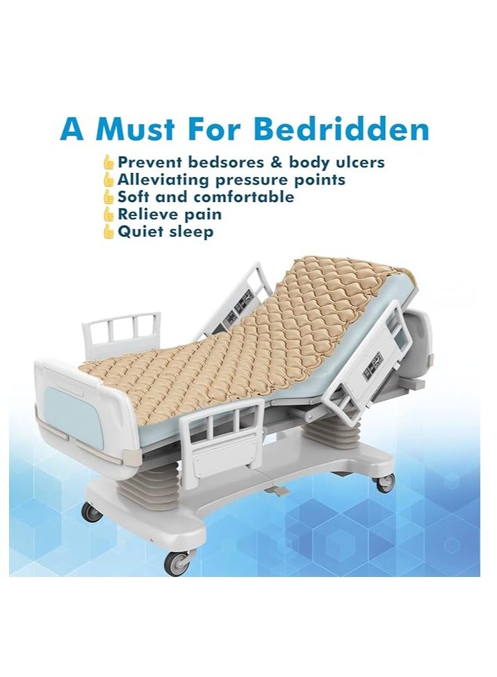Generic PYYZON Medical Alternating Air Pressure Pad Mattresses for Bed Sores with Electric Pumps, Quiet Inflatable Bed Air Topper, Fits Standard Hospital Bed for Bedridden Patients - Image 2