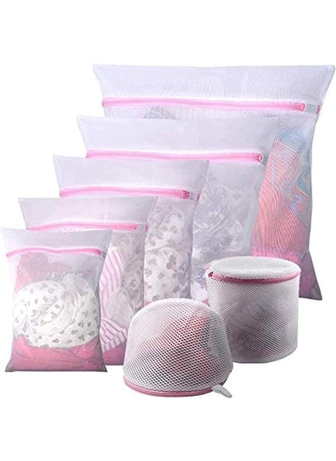 erorex - Laundry Bags Zippered Mesh Washing Bags Bra Washing Machine Bag Large Mesh Laundry Bags With Zips Lingerie Wash Net Bags Washer Protector Reusable For Hosiery Underwear Baby Clothes 7Pcs - Image 1
