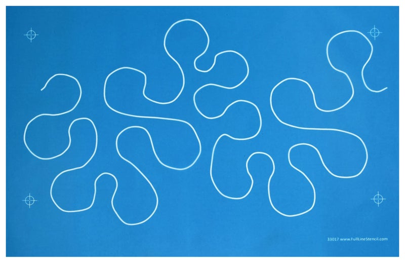 Full Line Stencil  Big Stipple Meander  Edge to Edge Stencil Continuous Line Template for Free Motion Quilting LongArm Quilting 33017