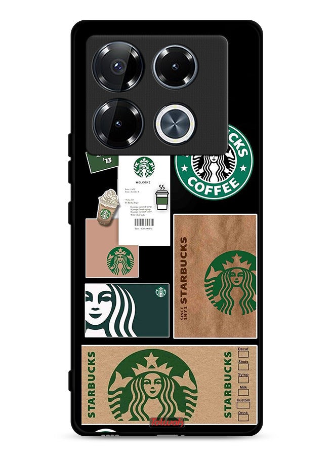 Tolwak Infinix Note 40 Pro Plus 5G Protective Case Cover Starbucks Sticker - Image 1