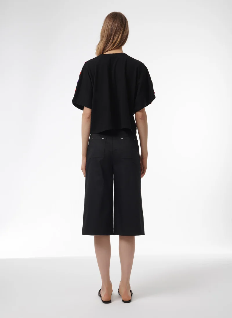 Leem  Wide Leg Trousers - Shorter Length for Women | Best Price UAE