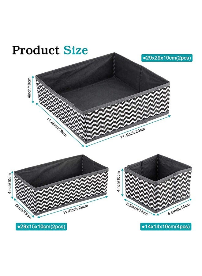 Loquat 6 Piece Portable Foldable Closet Organizer Underwear Basket Cubes Containers for for Bedroom, Closet and Blankets Organization - Image 3