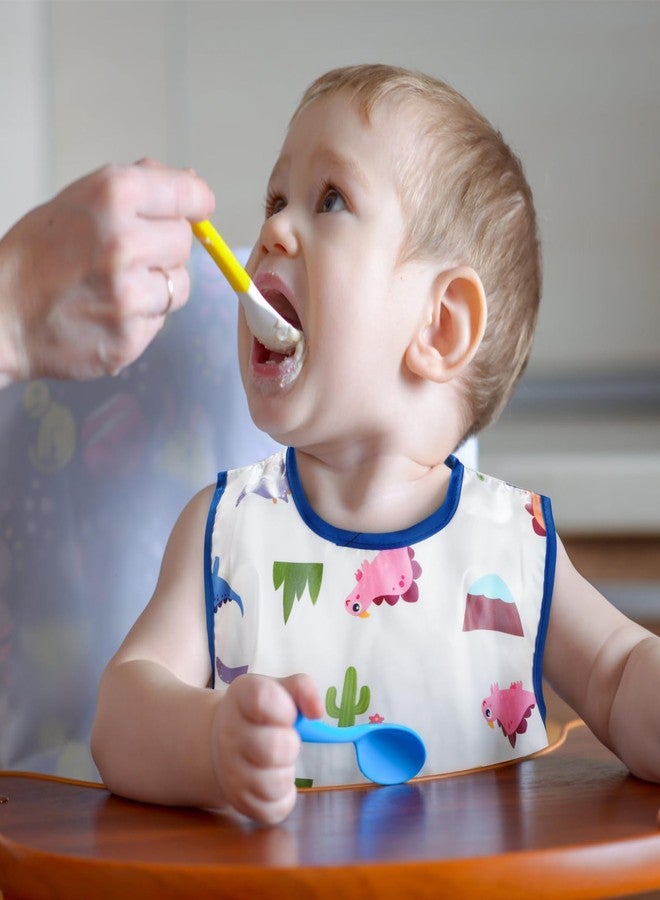 accmor أكمور 3 قطع من مريلة الأطفال، مريلة مائية للأطفال الصغار، مريلة بأكمام قصيرة، مريلة طعام للأطفال الرضع لتغذية الأولاد والبنات - Image 5