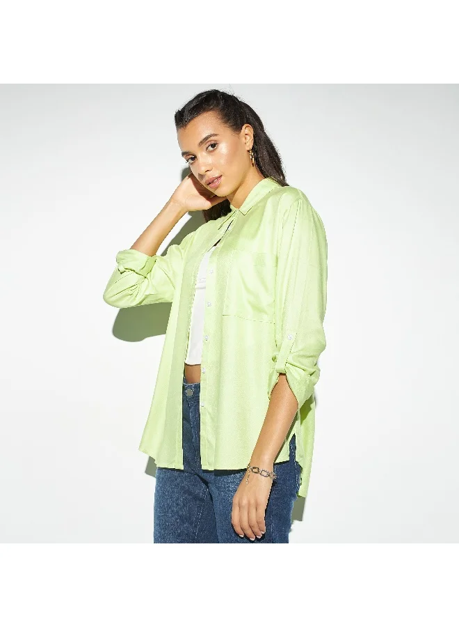 Lee Cooper Lee Cooper Shirt with Roll-Up Sleeves and Pocket