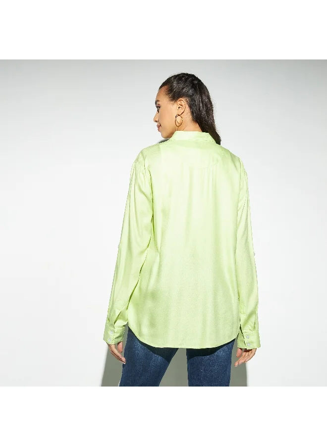 Lee Cooper Lee Cooper Shirt with Roll-Up Sleeves and Pocket