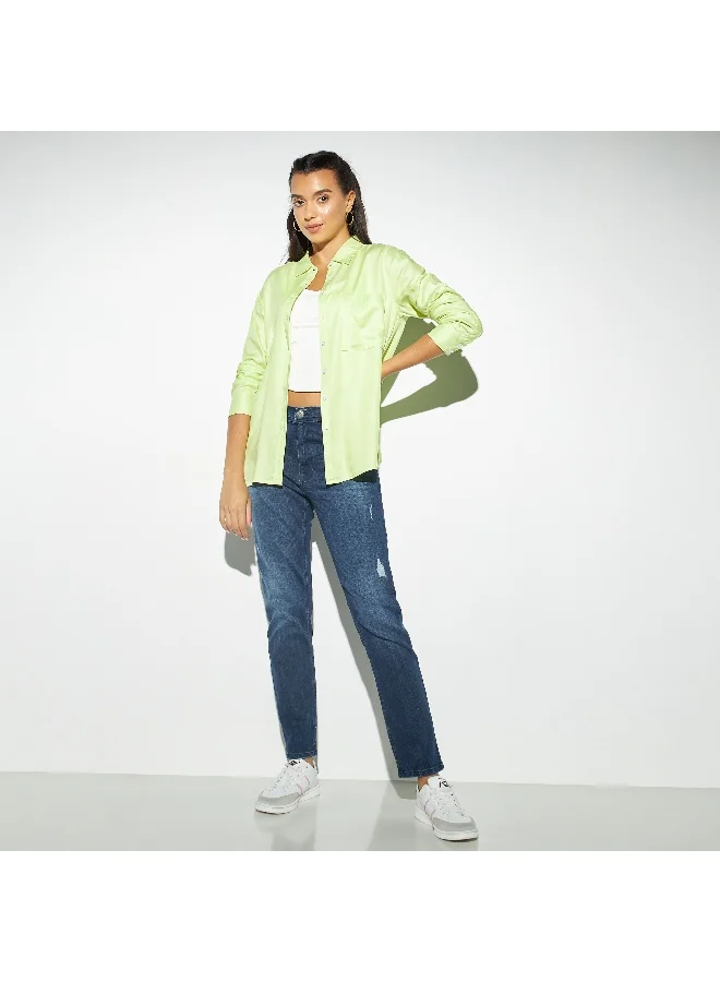 Lee Cooper Lee Cooper Shirt with Roll-Up Sleeves and Pocket