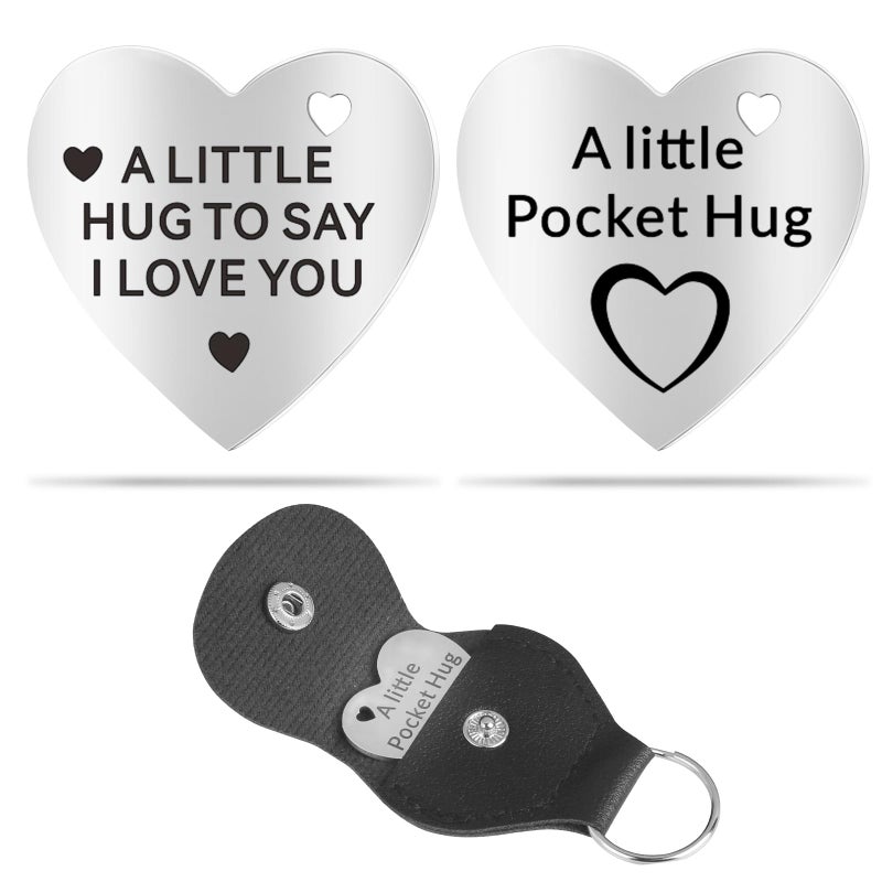 Chambom Pocket Hug Token - Gifts for Boyfriend Valentines Day Gifts Long Distance Relationship Keepsake Double Sided Romantic I Love You Sign Birthday, Christmas, Wedding Gift for Girlfriend, Wife, Fiancee - Image 1