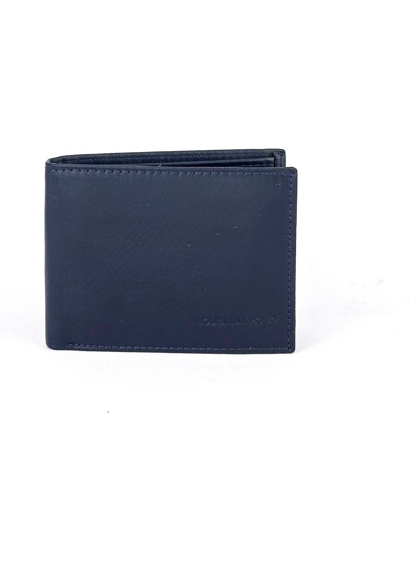 Louisiana Polo Leather Men's Wallet Navy Blue 1734  - Image 1