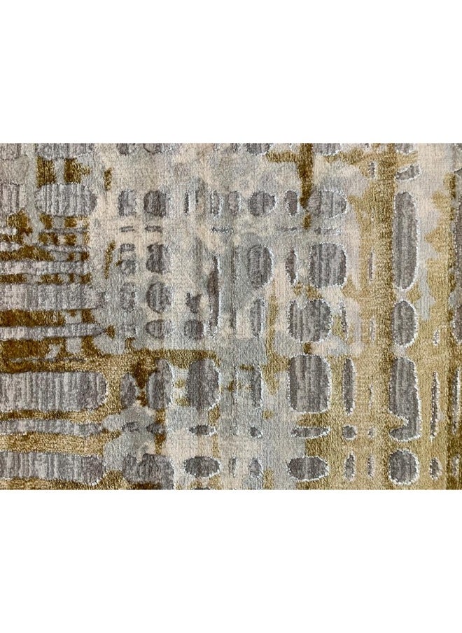 HANDPICKED FURNITURE Handpicked Furniture Abstract Gold Rug, Ultra Soft Area Carpets For Bed Room, Living Room, And Dining Room, Antislip Floor Carpets, Easy To Clean, Made In Turkey, Rectangle  - Image 3