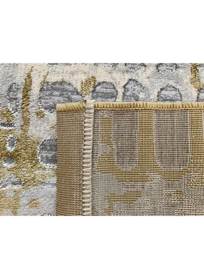 HANDPICKED FURNITURE Handpicked Furniture Abstract Gold Rug, Ultra Soft Area Carpets For Bed Room, Living Room, And Dining Room, Antislip Floor Carpets, Easy To Clean, Made In Turkey, Rectangle  - Image 4