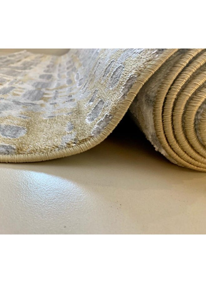 HANDPICKED FURNITURE Handpicked Furniture Abstract Gold Rug, Ultra Soft Area Carpets For Bed Room, Living Room, And Dining Room, Antislip Floor Carpets, Easy To Clean, Made In Turkey, Rectangle  - Image 5