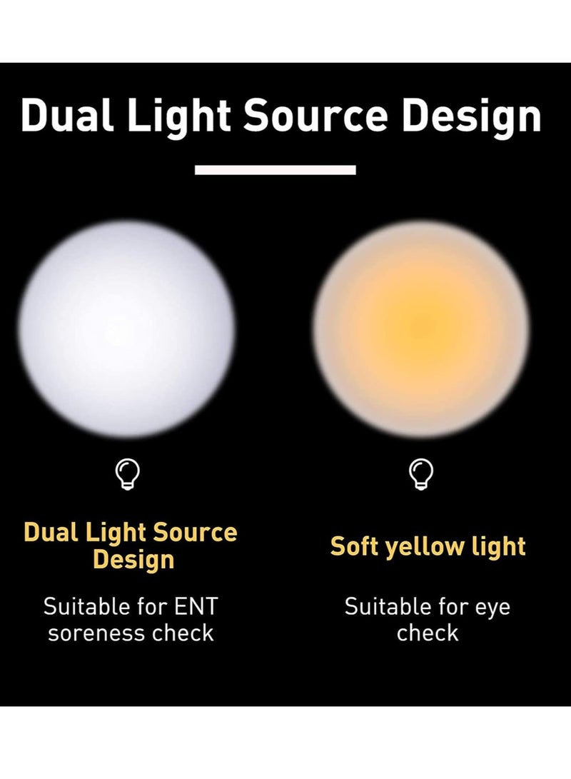 MJZ 2Pcs Medical Pen Light, Diagnostic Pocket Clip Medical Penlight, USB Rechargeable LED Penlight Mini Flashlight with 2 LED Sources, Reusable LED Penlight Torch for Students Doctors Nurses - Image 4