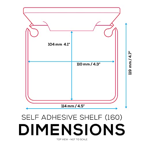 Brainwavz Plastic Screwless Wall Mount Shelf for Security Cameras, Baby Monitors, Speakers & More, Universal Holder, Strong Adheasive, No Mess, Black - Image 3
