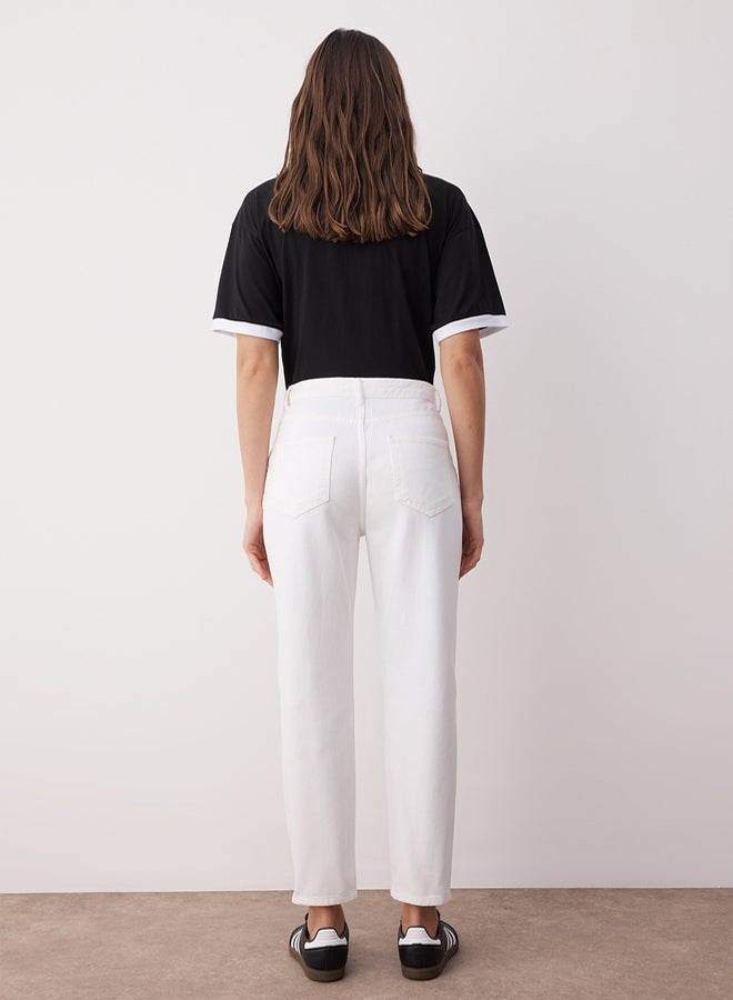 trendyol White High Waist Mom Jeans - Image 4