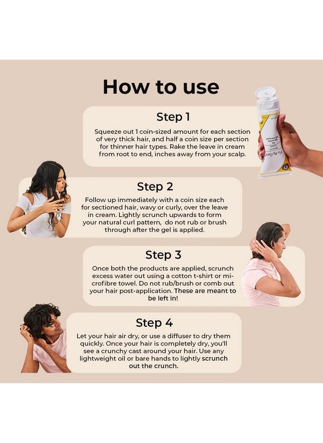Fix My Curls - Fix My Curls Protein Styling Duo| For Curly, Wavy, Dry & Frizzy Hair | Frizz Control | Silicone Free Curl Defining Cream & Gel| 100gm each - Image 1