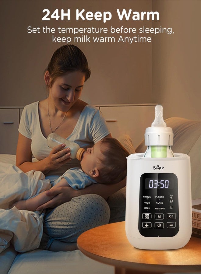 Bear Baby Bottle Warmer, Milk Warmer Breastmilk Bag Formula Fast Warming for New Born Baby Bottles, with Time Temp Control Automatic Shut Off at Home Use - Image 4
