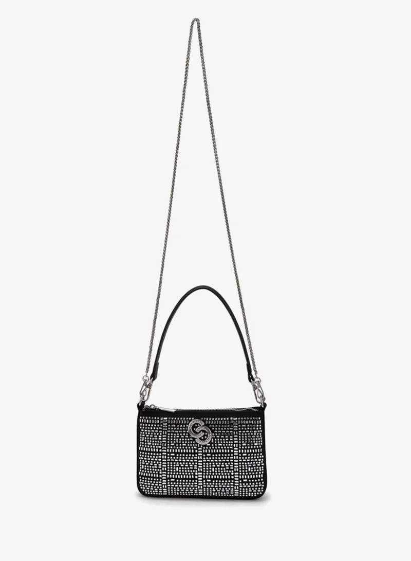 سيليست Diamante Embellished Crossbody Bag With Chain Strap Ramadan Collections