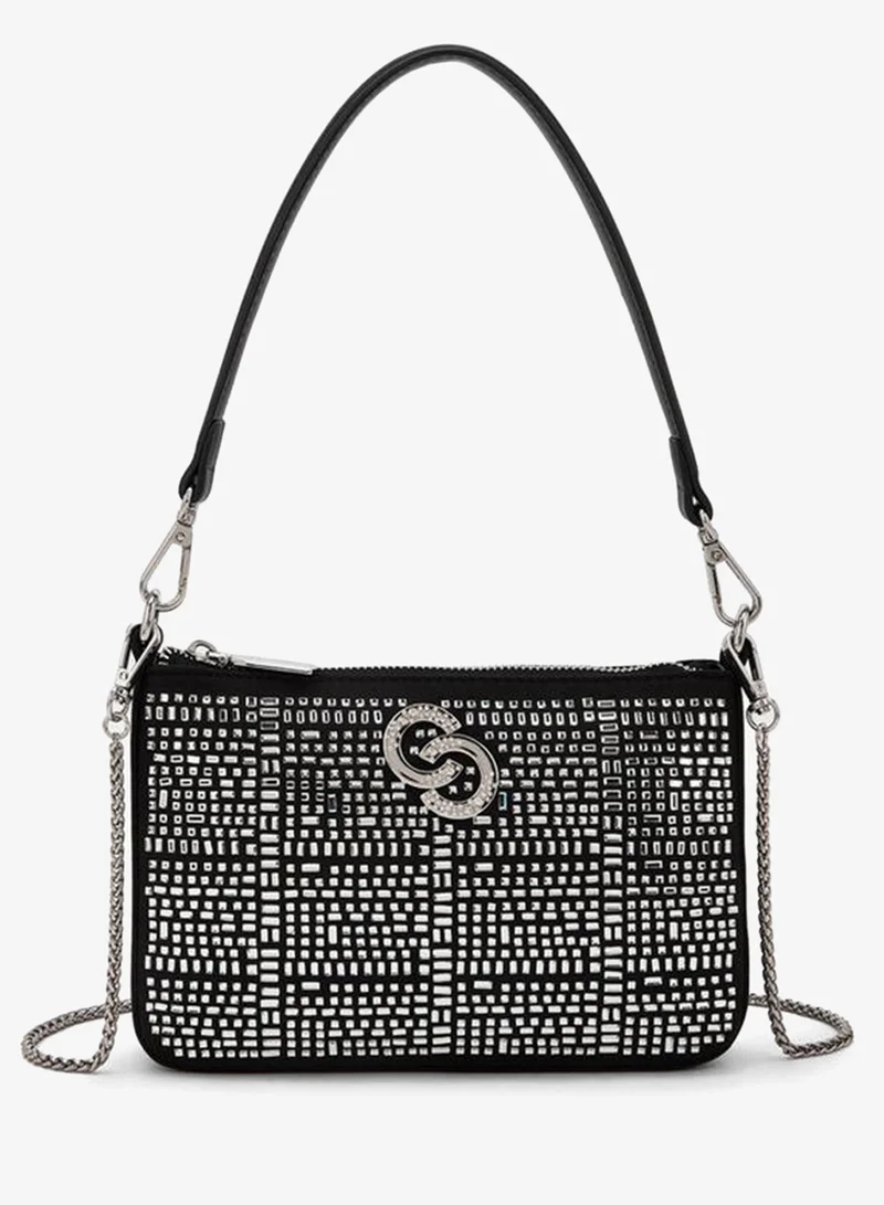 سيليست Diamante Embellished Crossbody Bag With Chain Strap Ramadan Collections
