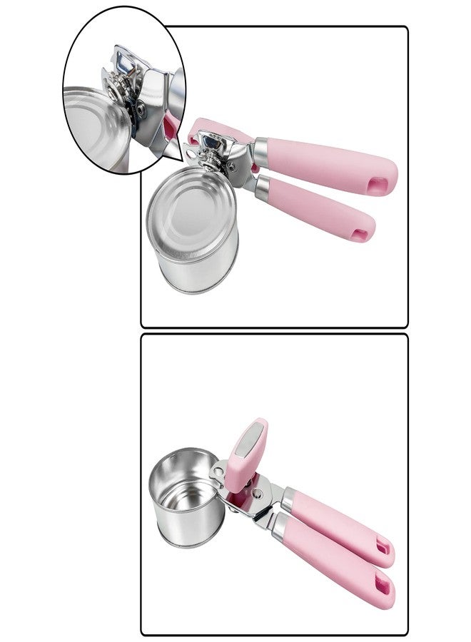 Uyauld Manual Can Opener, Handheld Comfortable Grip, Oversized Easy Turn Knob, Built in Bottle Opener, Hangs for Convenient Kitchen Storage, Easily Open Tin Cans for Smooth Edge, Pink (Pink, Single) - Image 4