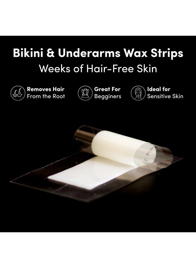 parissa Natural Bikini Wax Strips Kit | Sensitive Skin, Beginner-Friendly | Ready-to-Use Hair Removal for Bikini & Brazilian | 36 Strips (18 x 2), 3 Sizes - Image 4