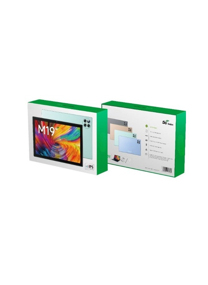 M19 tablet 10.1-inch screen size 8GB RAM and 512GB storage space supports 5G LTE connection latest version (blue)