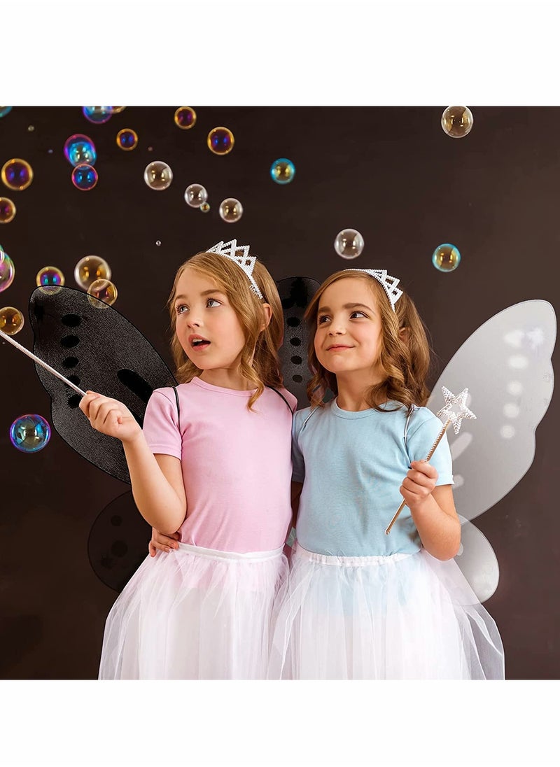 Excefore Butterfly Fairy Wings 2 Pieces Butterfly Wing Dress Up Costume Accessory   Wing for Kids Fairy Wings for Princess Birthday Party Makeup Play Play House Show  - Image 5