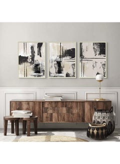 Art Decor Art Decor Framed Fine Art Set of 3 Abstract Modern Wall Art Print Vibrant Elegant Abstract Portrait Wall Décor for Home Living Room Bedroom Office and Gifting  - Image 3