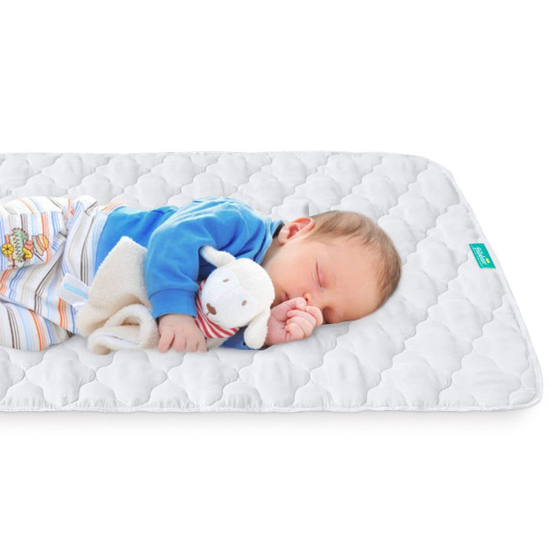 Biloban Crib Mattress Protector Pad Cover Quilted Waterproof Incontinence Bed Pads Wetting Protection Pad 52" x 28" Reusable & Non-Slip Potty Training Pads for Toddlers (Quilted Improved Thickness) - Image 5
