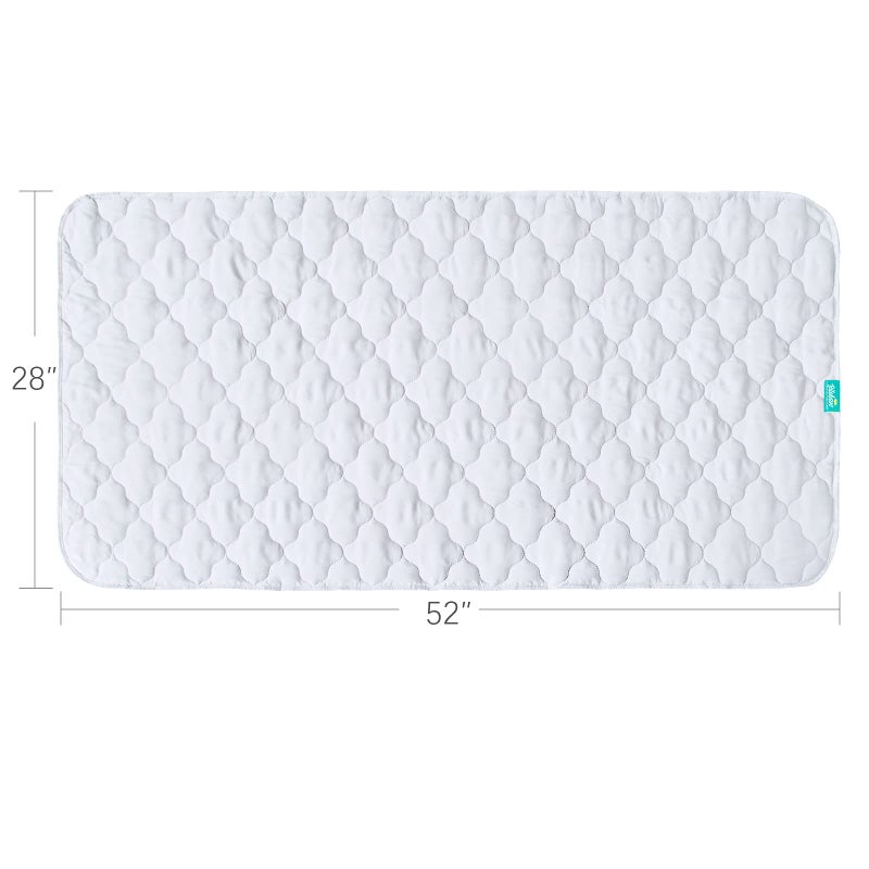 Biloban Crib Mattress Protector Pad Cover Quilted Waterproof Incontinence Bed Pads Wetting Protection Pad 52" x 28" Reusable & Non-Slip Potty Training Pads for Toddlers (Quilted Improved Thickness) - Image 3