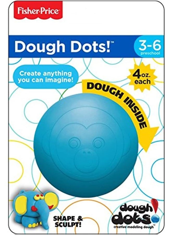Fisher-Price 4 oz Dough Dots Individual Pack, Hippo Modeling Clay 