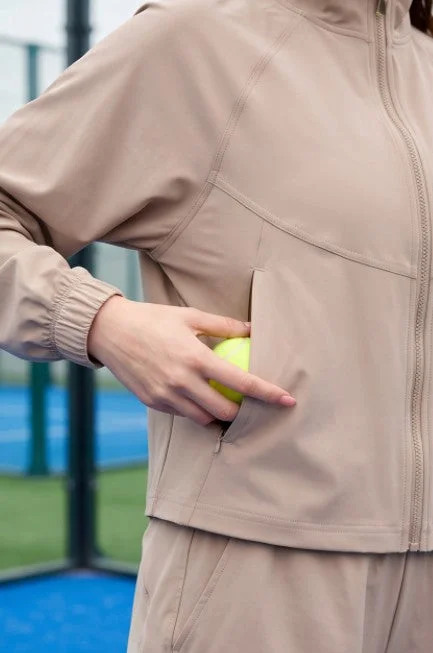 Svl Khaki Mia Light Jacket with Pockets for Women | Best Price UAE