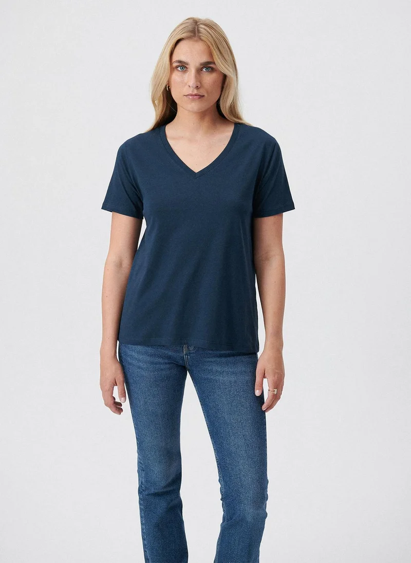 MAVI V Neck Navy Basic T-Shirt
