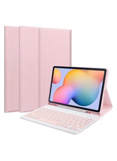 Keyboard Case Compatible with Samsung Galaxy Tab S6 Lite 10.4 inch 2024 (SM-P620/P625/P627) Tablet Cover Detachable Wireless Keyboard Case with Pen Holder For Tab S6 Lite