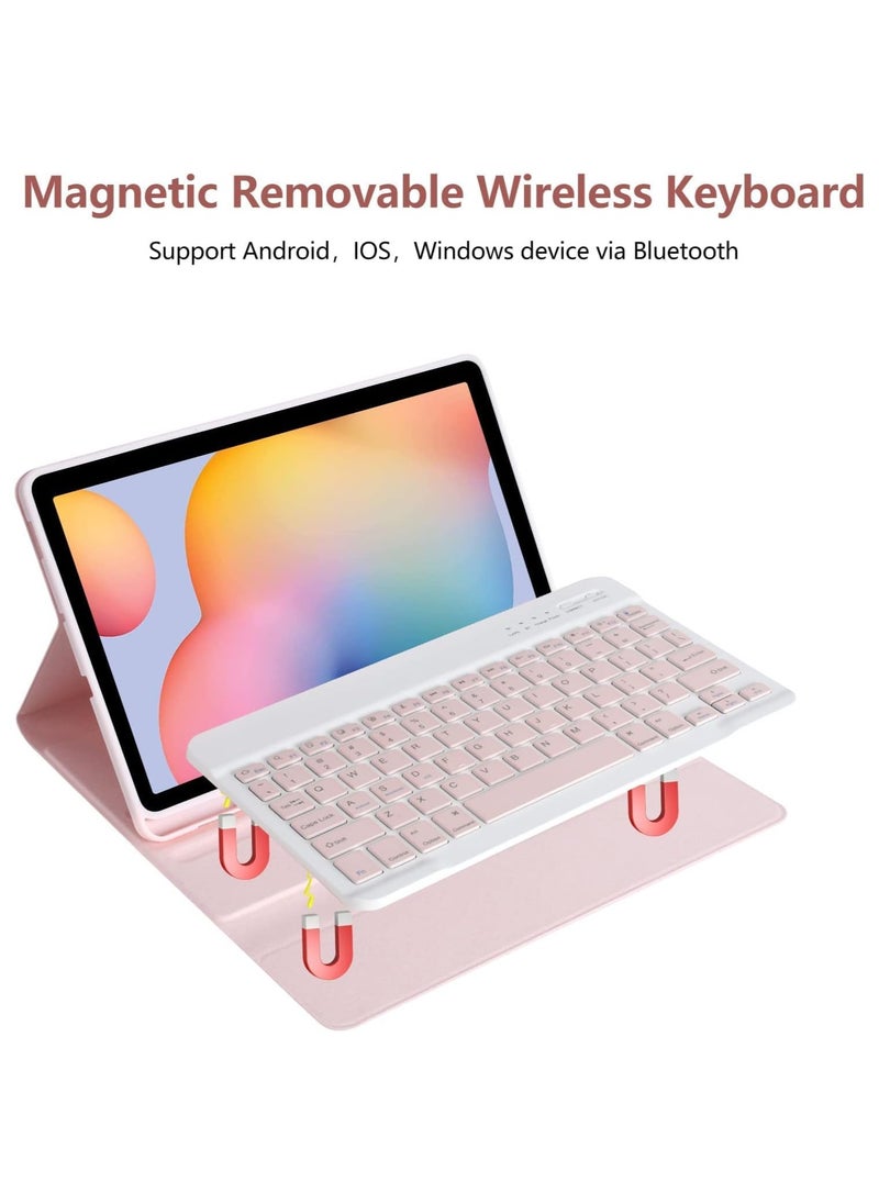 General - Keyboard Case Compatible with Samsung Galaxy Tab S6 Lite 10.4 inch 2024 (SM-P620/P625/P627) Tablet Cover Detachable Wireless Keyboard Case with Pen Holder For Tab S6 Lite - Image 1