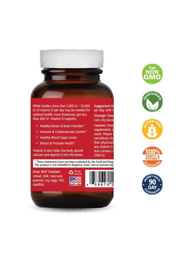 PURE ESSENCE LABS Vitamin D 5000 Iu Of Vitamin D From 100% Pure Cholecalciferol 30 Vegetarian Capsules - Image 3