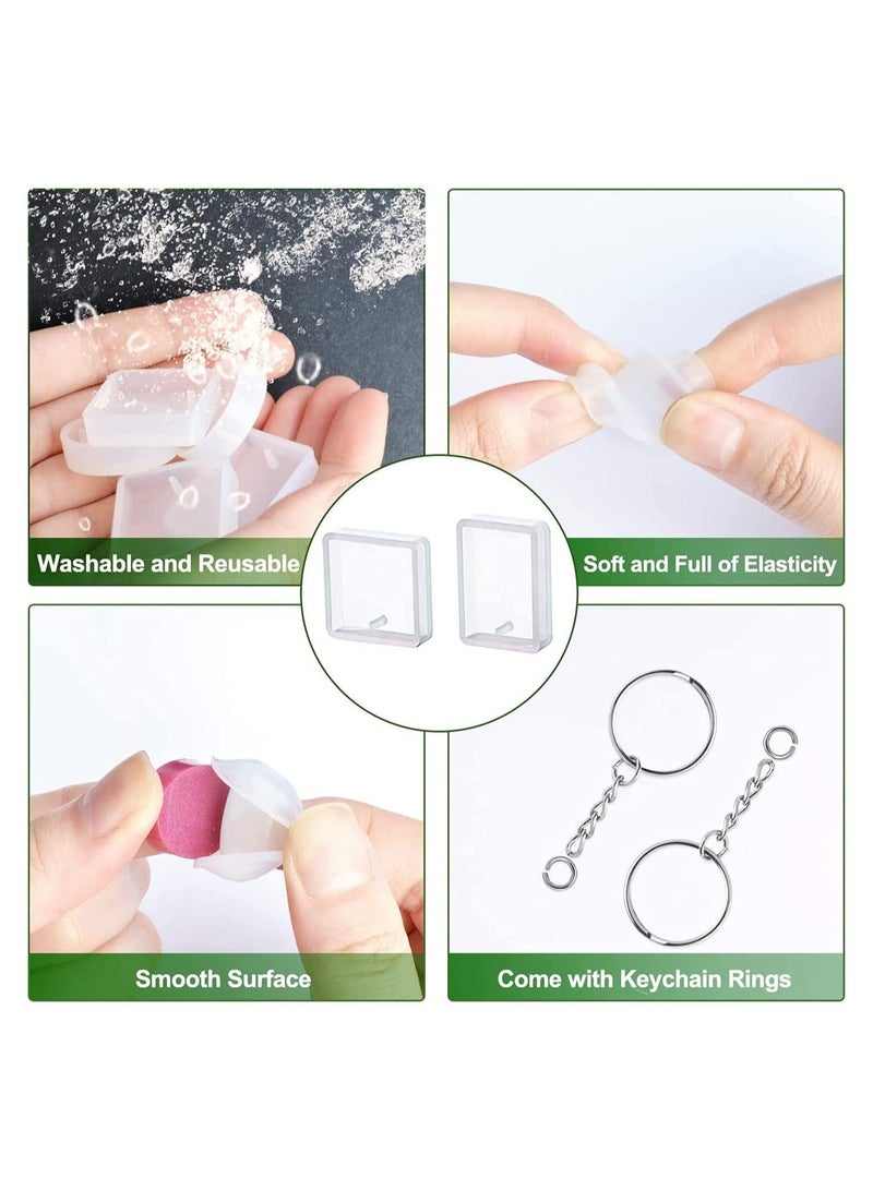 SYOSI Silicone Resin Molds 20 Pcs for Jewelry Casting with Keychain Rings DIY Crafts Making or Homemade Kits Beginners  - Image 3