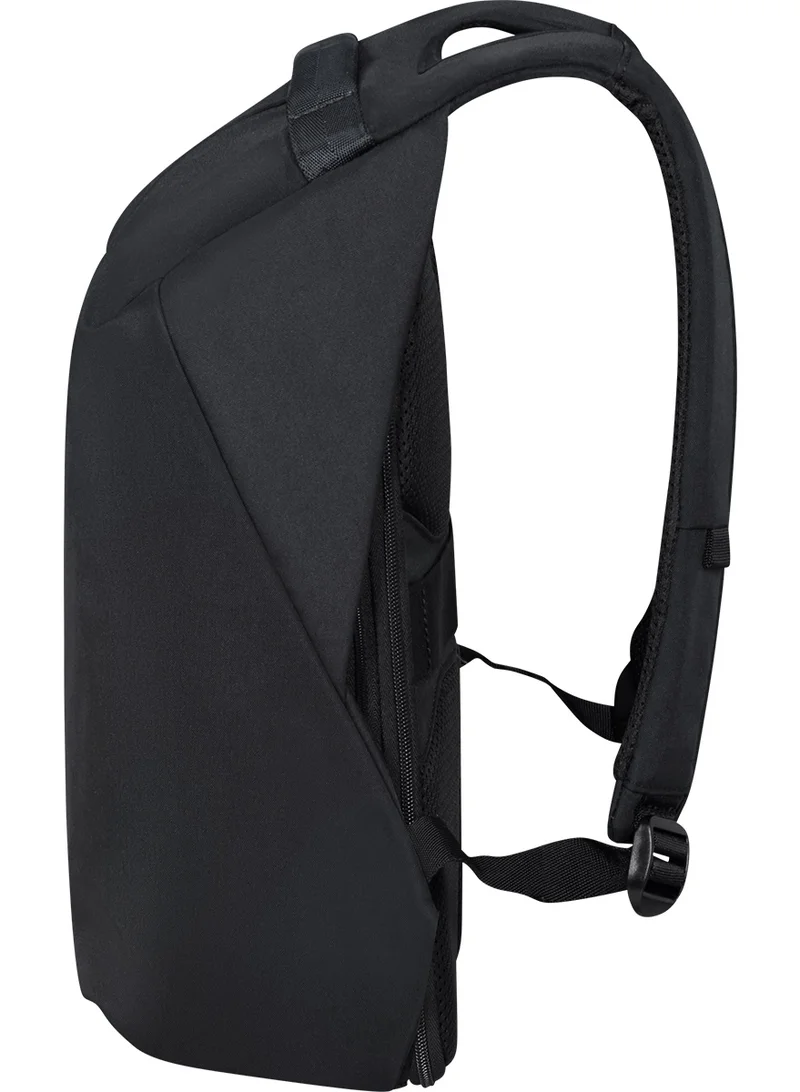 Samsonite Securipak 14.1" Laptop Backpack Polyester, Green|Ergo Back & Shoulder|RFID Protection|Bottle Holder|Smart Sleeve|Back Open Design|Anti-Cut Lining - 2 Years International Warranty