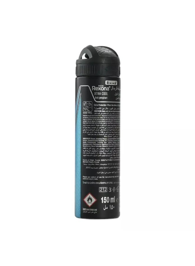 Rexona Men Anti- Perspirant Body Spray with Xtra Cool Scent- 150ml - Image 2