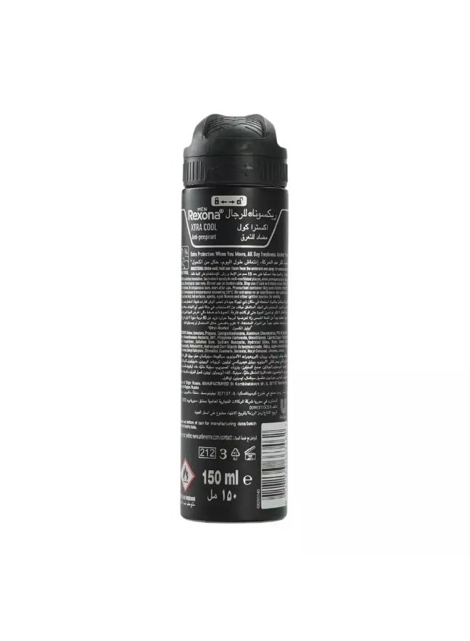 Rexona Men Anti- Perspirant Body Spray with Xtra Cool Scent- 150ml - Image 3