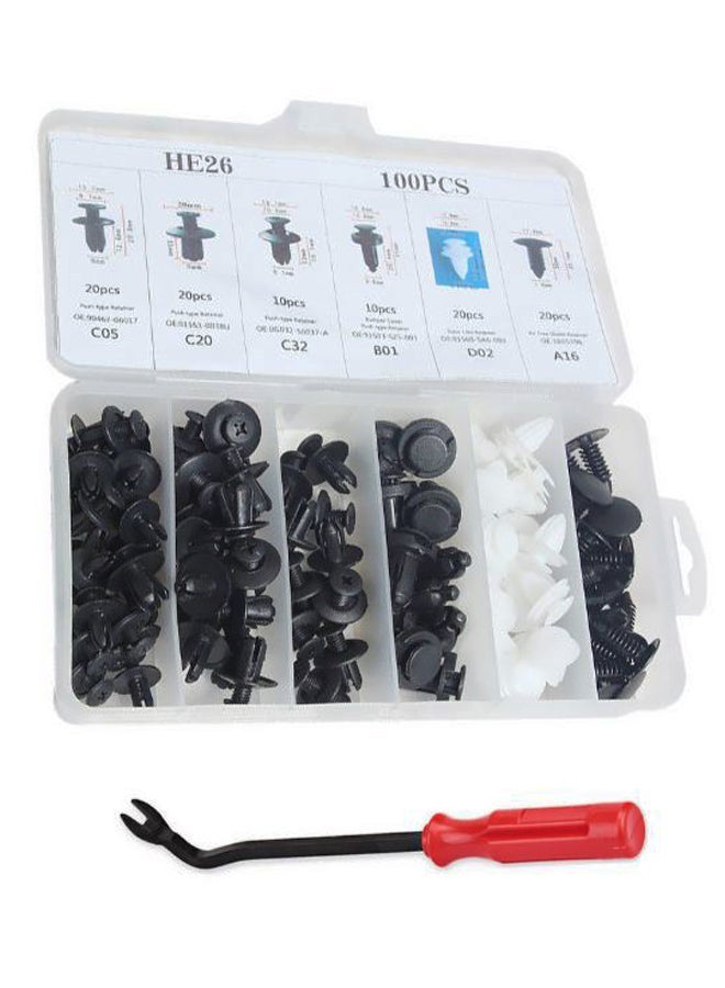 100-Piece Car Body Push Retainer Clip Set - Image 1